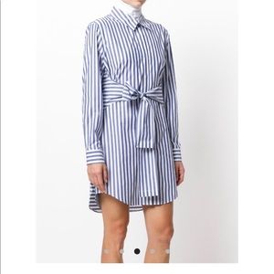 T by Alexander Wang Button Down Shirt Dress w Tie